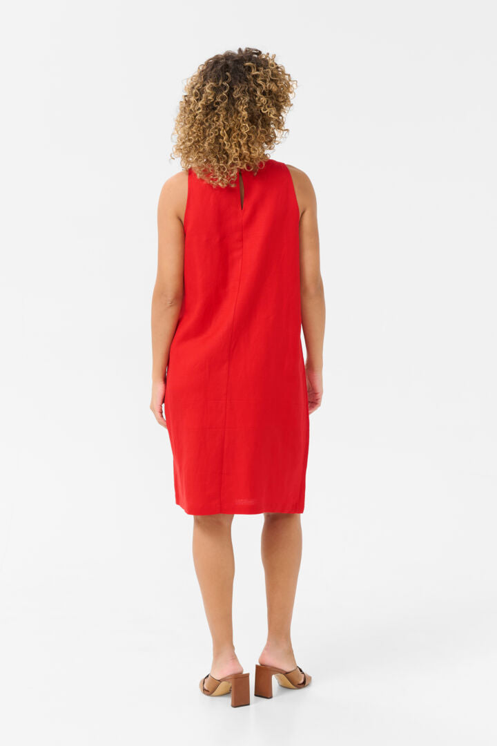 Robe aux lignes simples en lin Linna