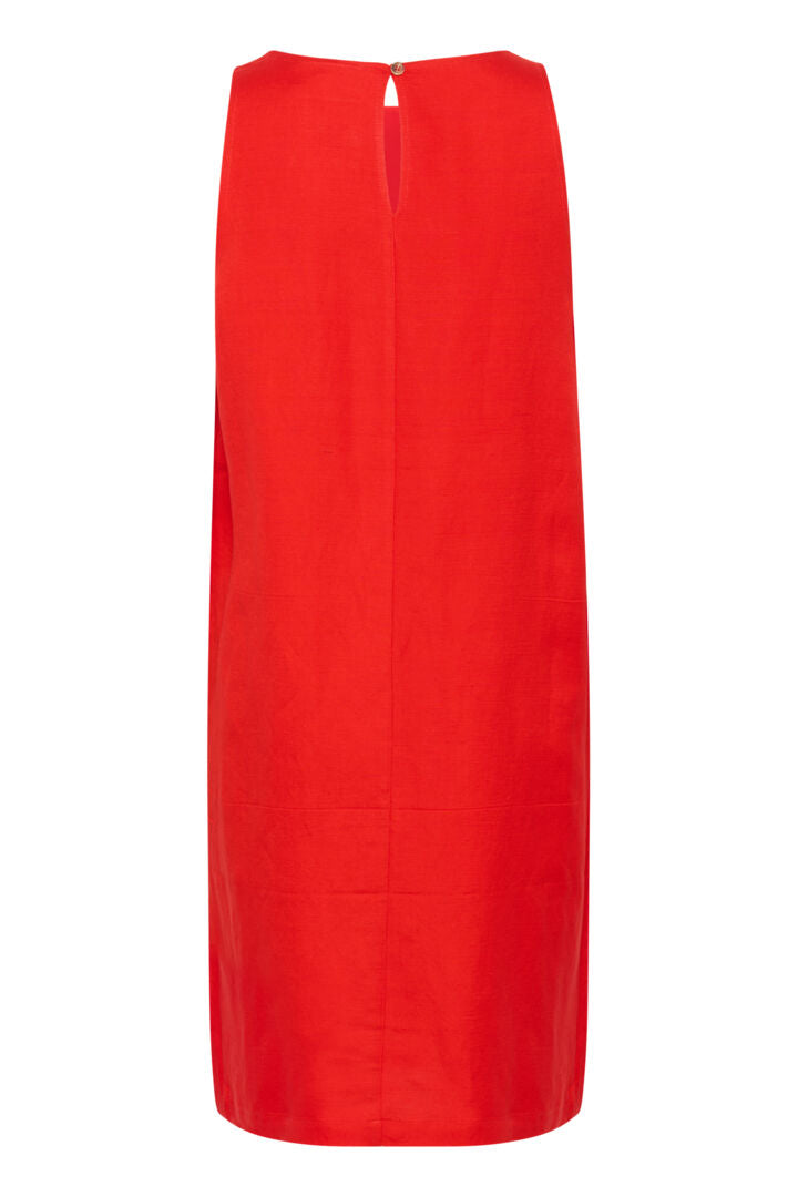 Robe aux lignes simples en lin Linna