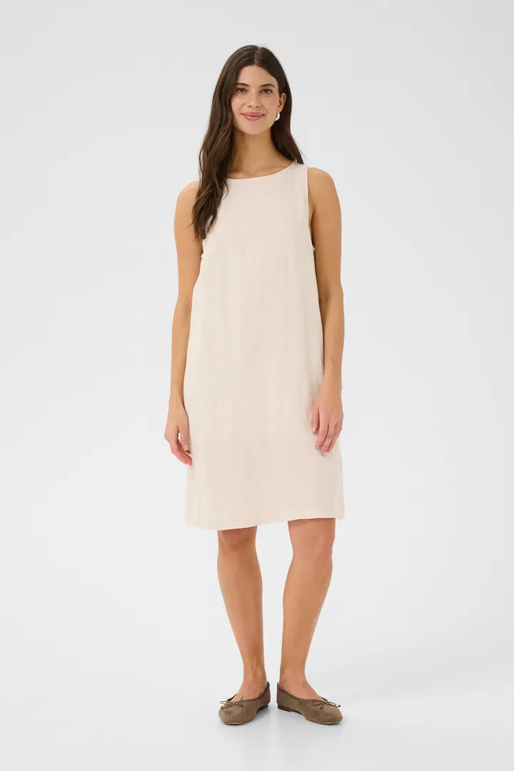 Robe aux lignes simples en lin Linna