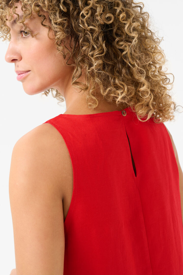 Robe aux lignes simples en lin Linna