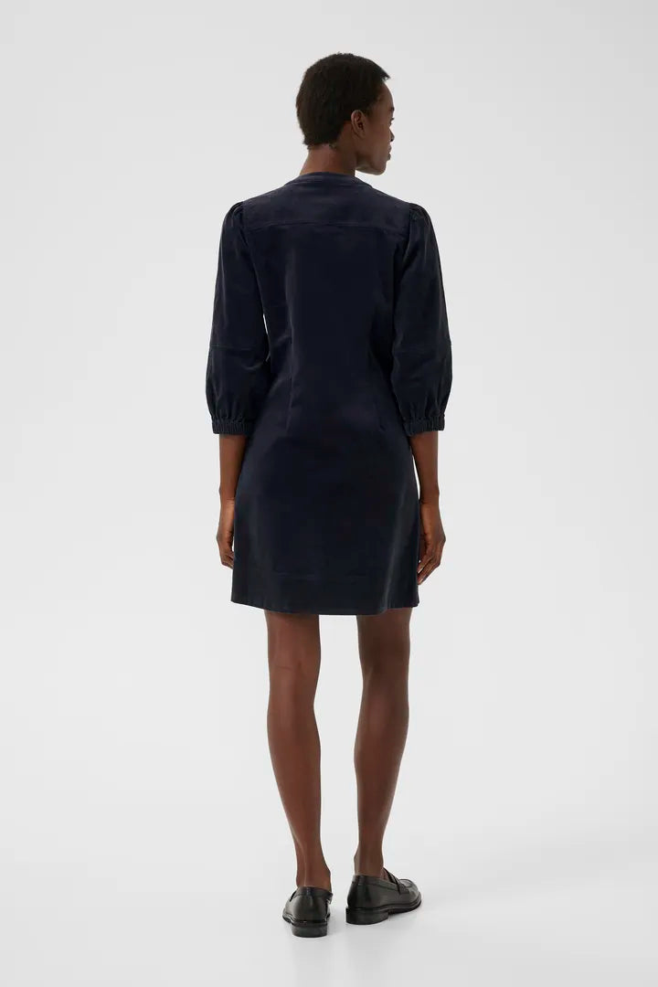 Robe en velours côtelé avec manches trois-quarts Sita