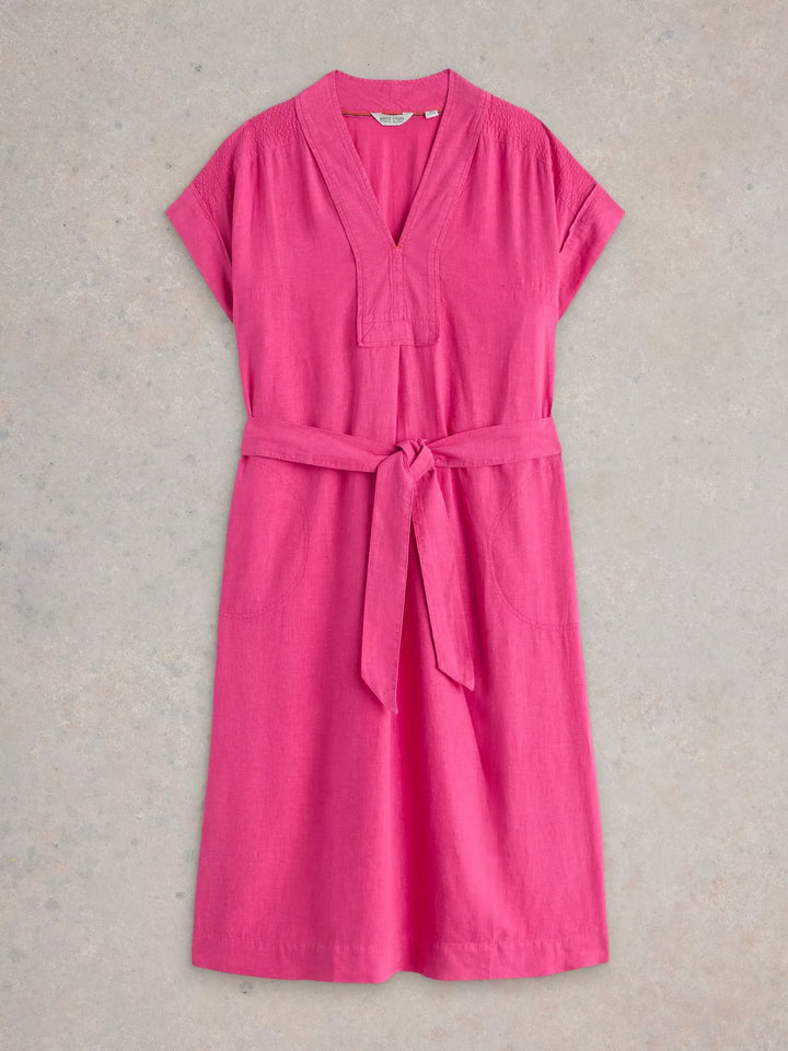 Robe midi en mélange de lin Marianne