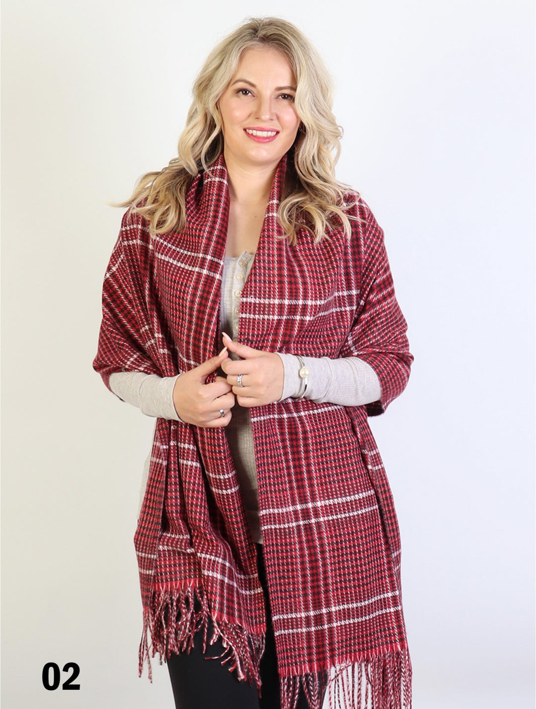 Foulard à carreaux élégants