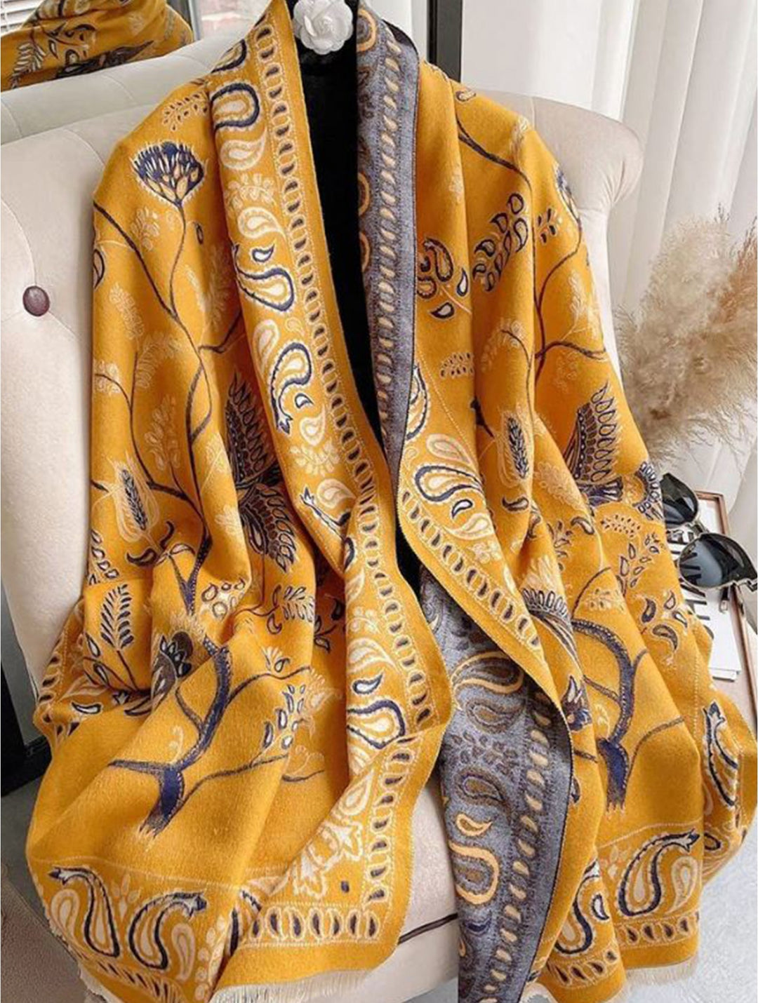 Écharpe couverture à motif