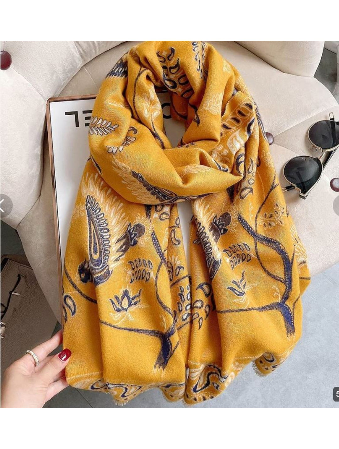 Écharpe couverture à motif