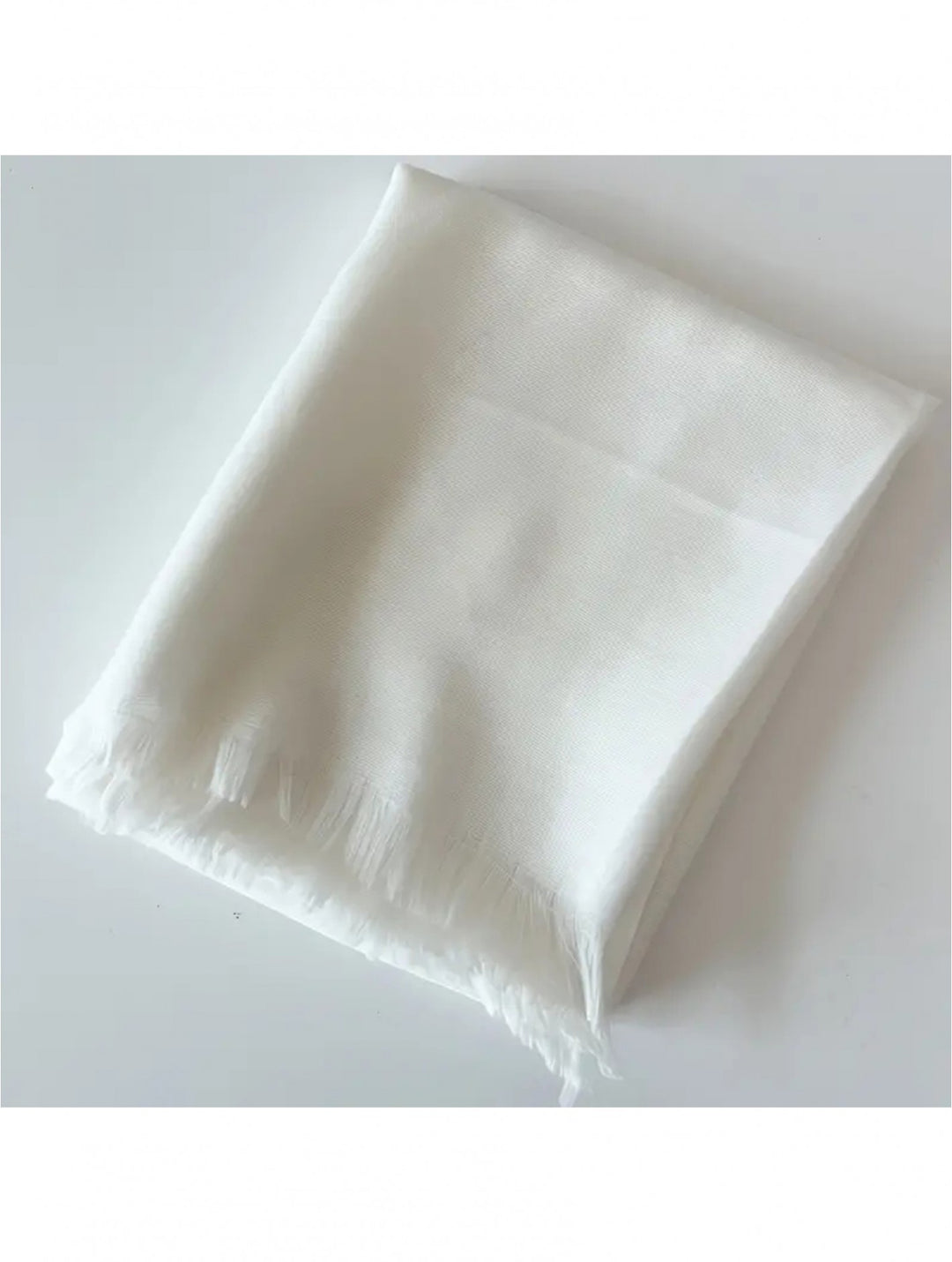 Écharpe unie à franges – Acrylique doux