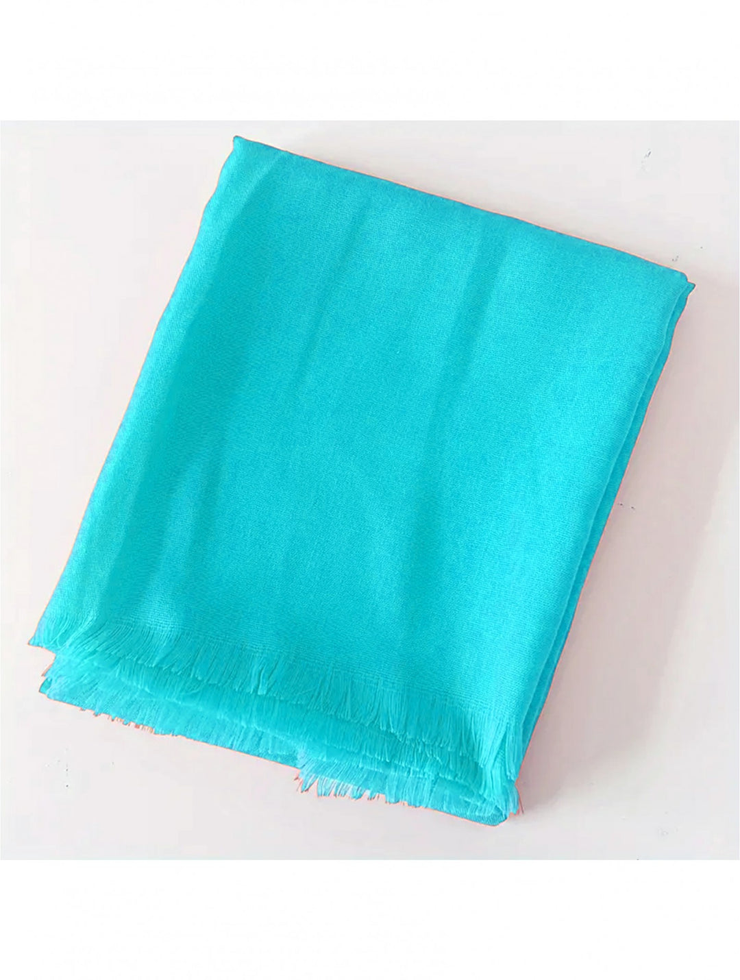 Écharpe unie à franges – Acrylique doux