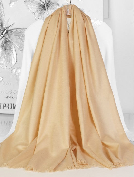 Écharpe unie à franges – Acrylique doux