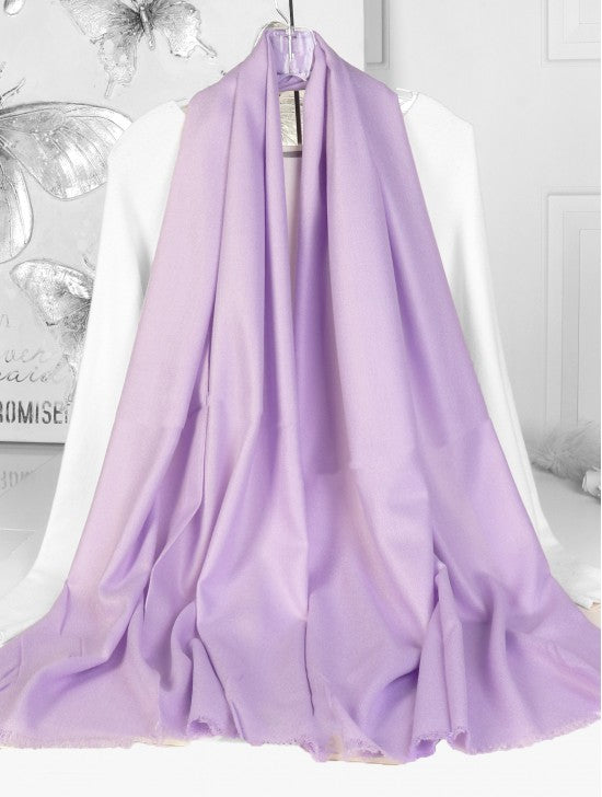 Écharpe unie à franges – Acrylique doux