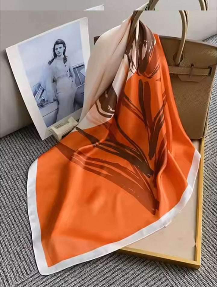 Écharpe à motifs floraux variés – Toucher soyeux