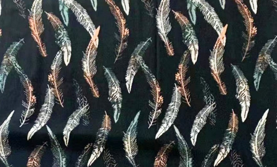 Écharpe réversible à motif plume