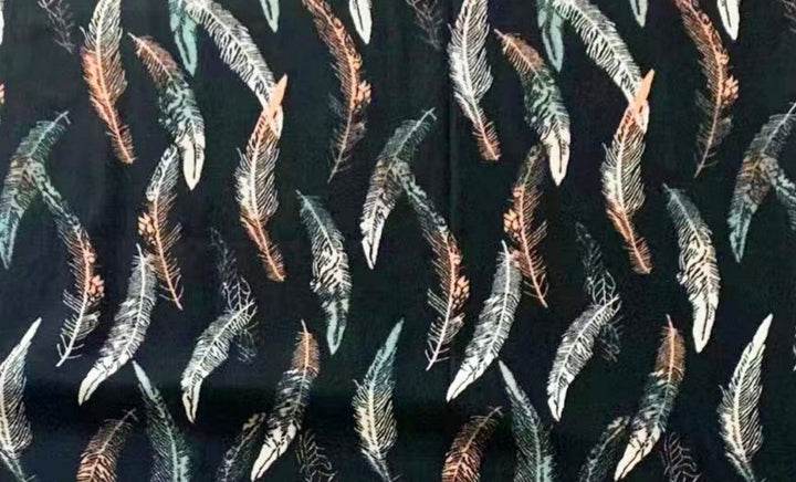 Écharpe réversible à motif plume