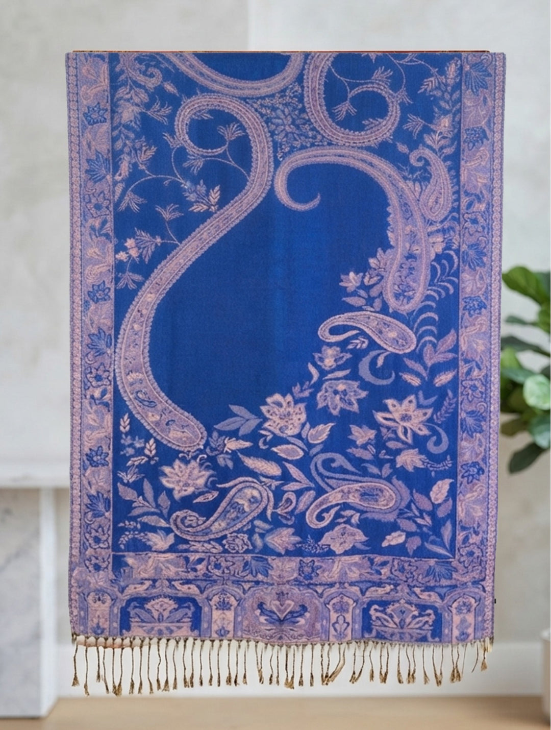 Grand foulard étole à motifs cachemire - Accessoire pratique
