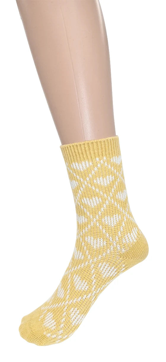 Chaussettes hautes - Motif cœurs géométriques doux et confortables