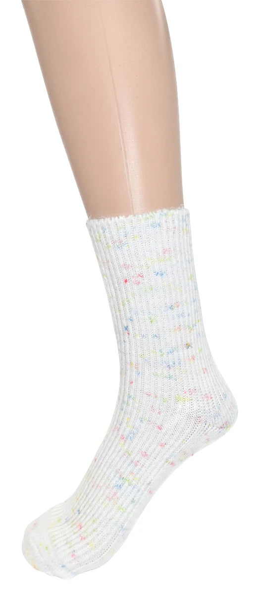 Chaussettes motif moucheté - Bas en maille côtelée douce