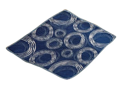 Foulard carré plissé motif cercles - Accessoire polyvalent