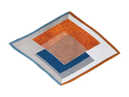 Foulard carré plissé géométrique - Accessoire coloré
