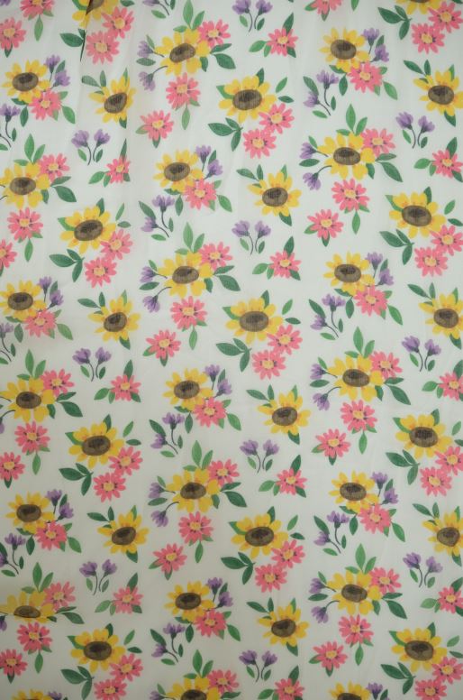 Foulard imprimé tournesols – viscose coton doux et enveloppant