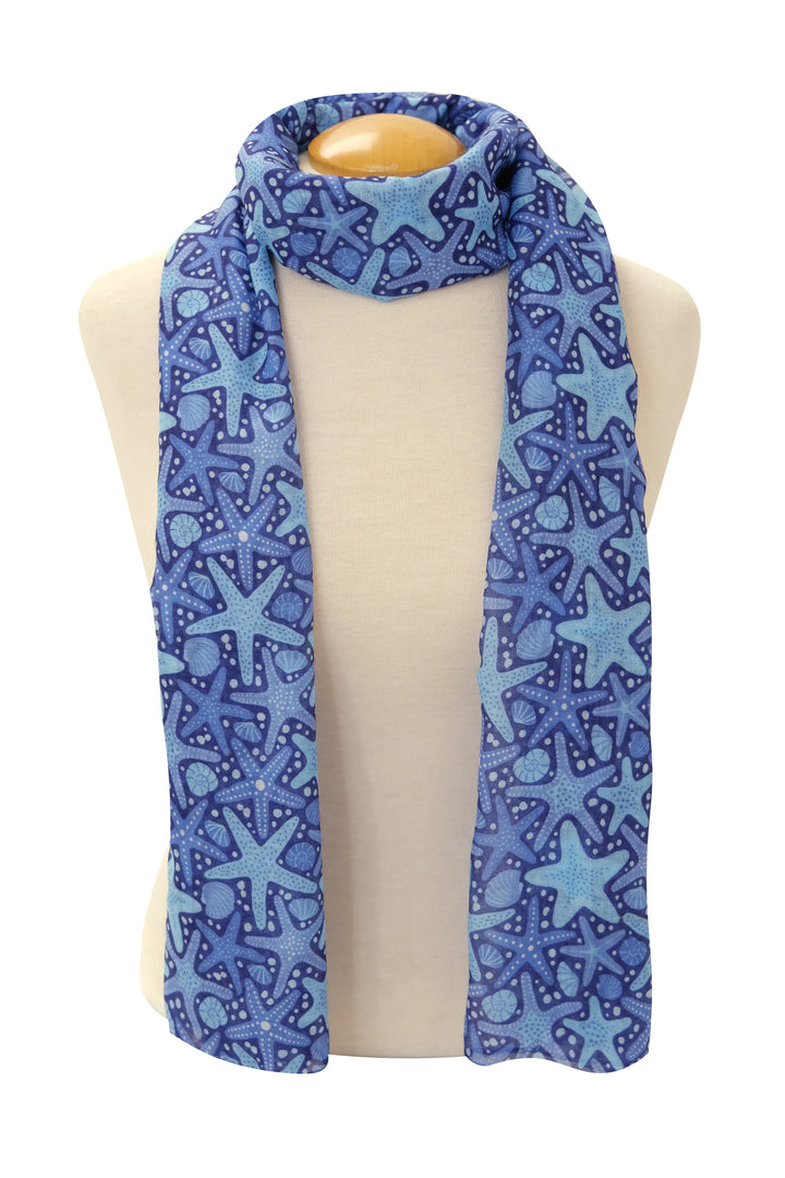 Foulard à inspiration marine – viscose coton
