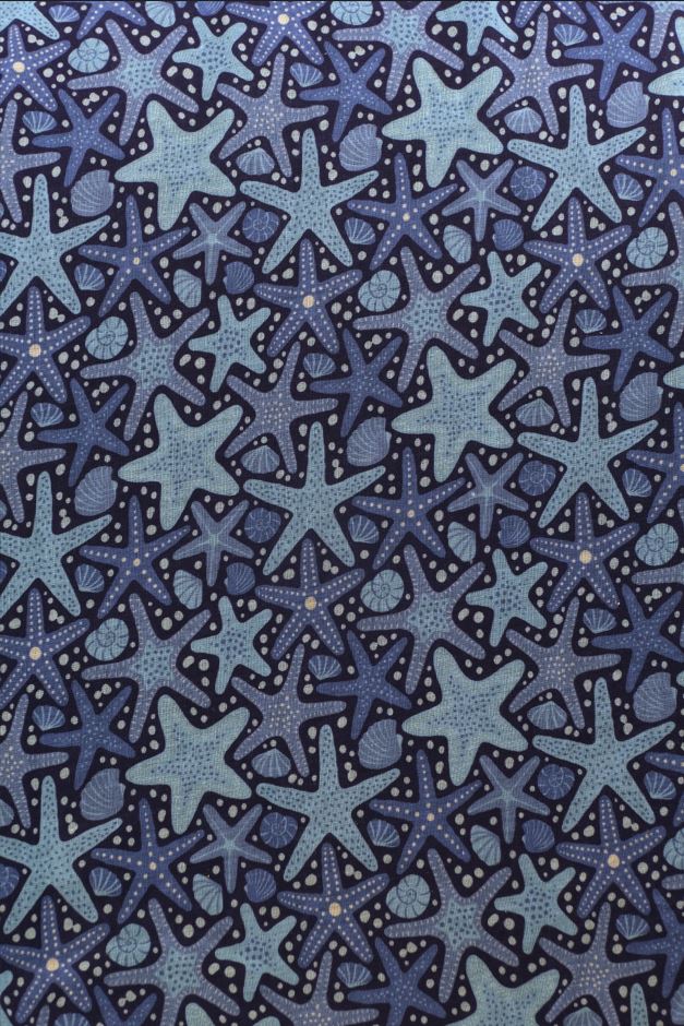 Foulard à inspiration marine – viscose coton