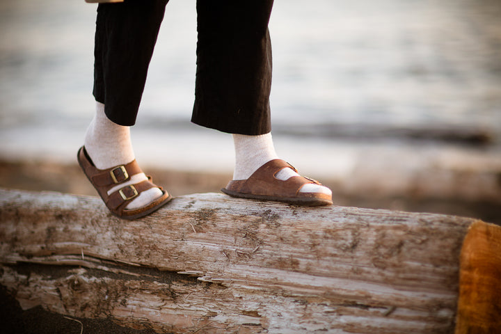 Chaussettes à revers côtelé