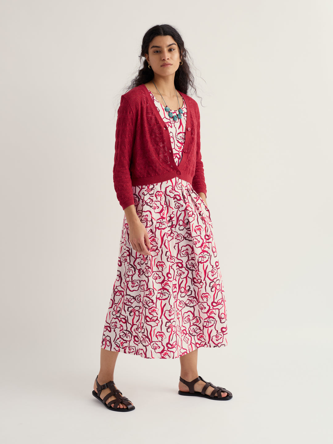 Cardigan léger - En coton biologique à encolure en V