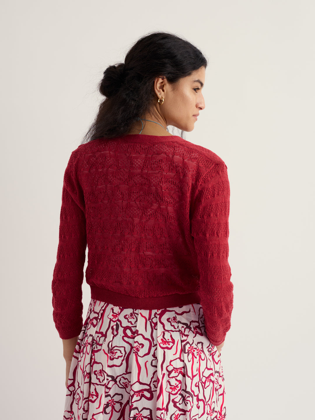 Cardigan léger - En coton biologique à encolure en V