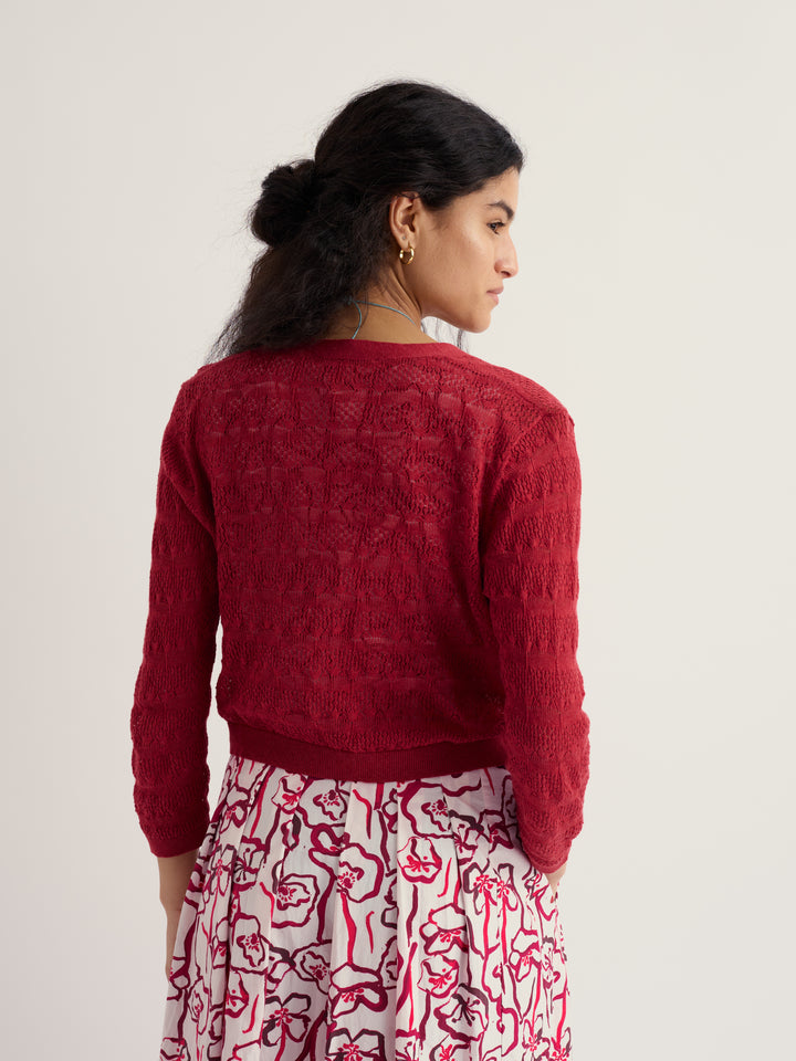 Cardigan léger - En coton biologique à encolure en V