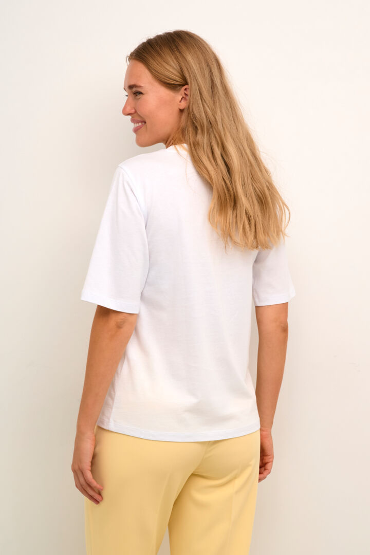 T-shirt à impression en coton blanc