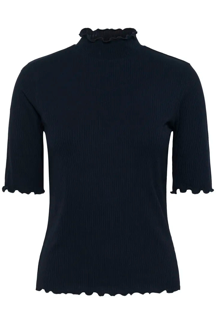 T-shirt avec rebords ondulés Ribba