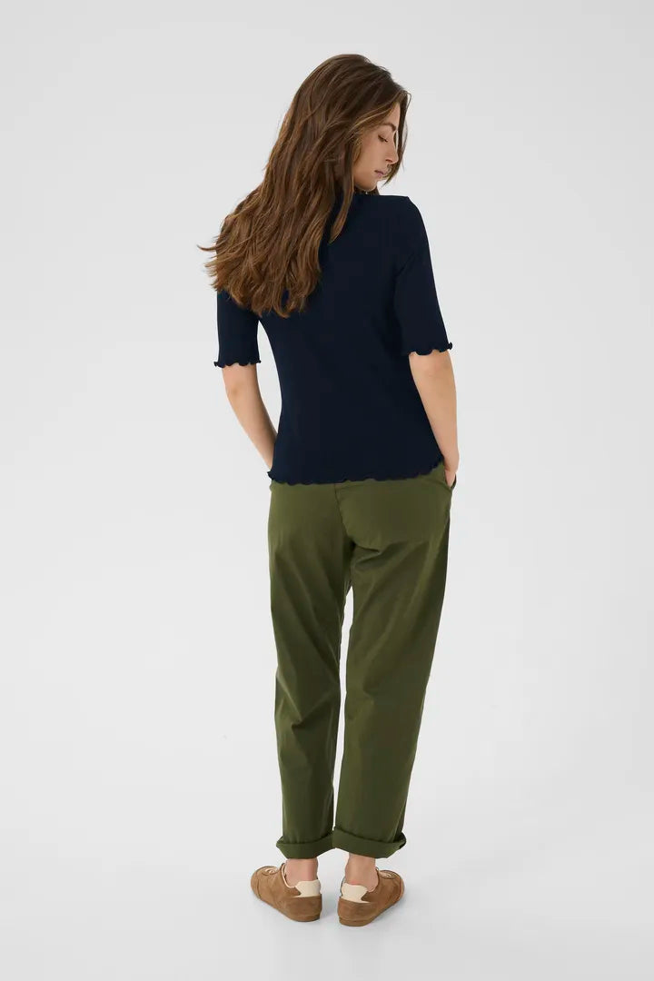 T-shirt avec rebords ondulés Ribba