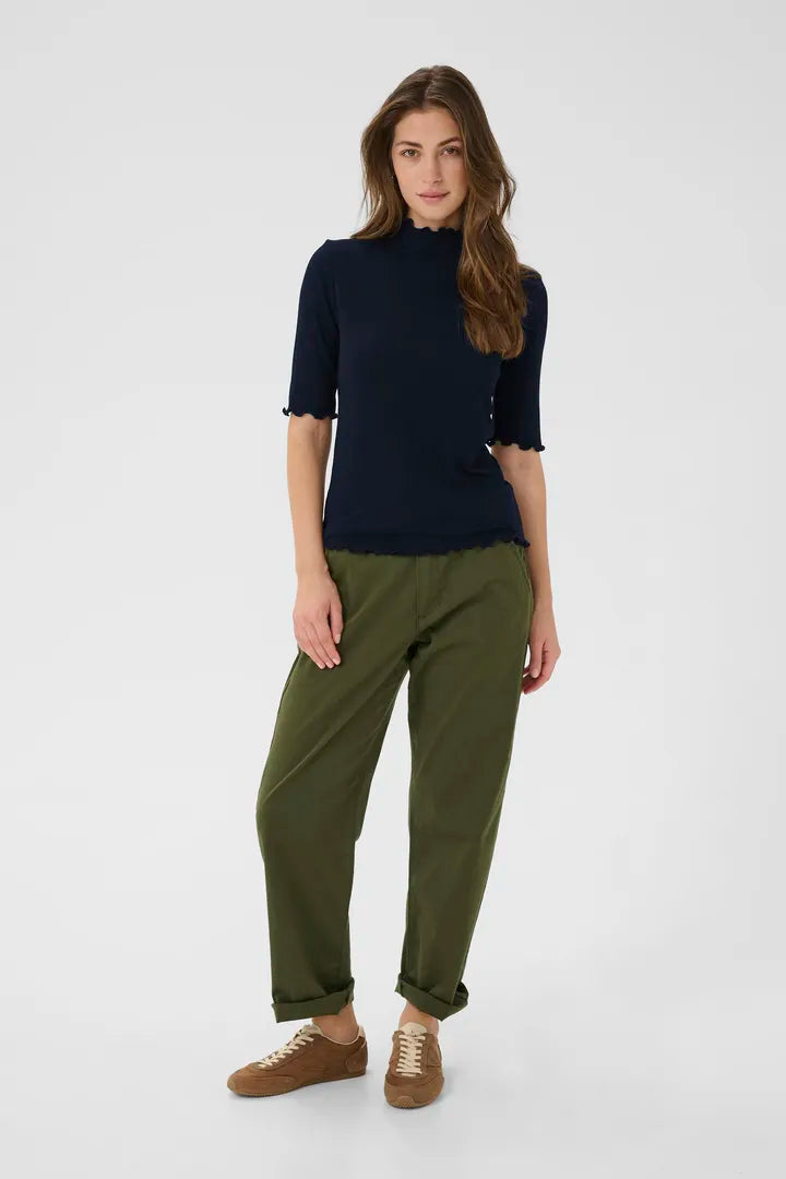 T-shirt avec rebords ondulés Ribba