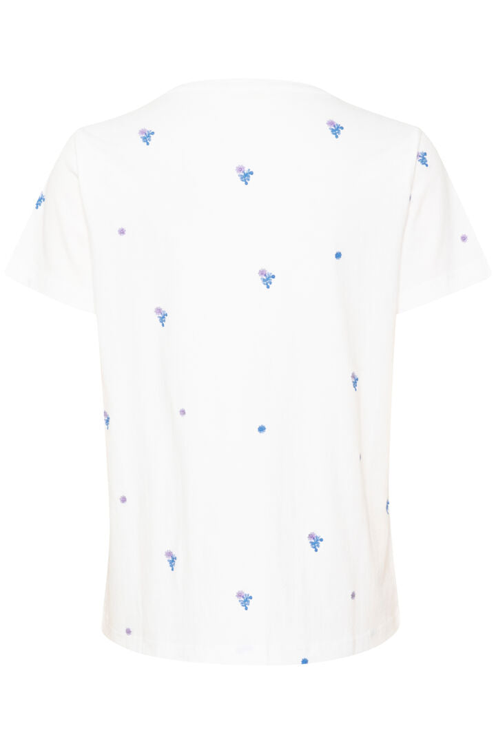 T-shirt brodé de minis fleurs