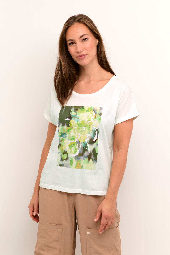 T-shirt fleurs façon impressionniste