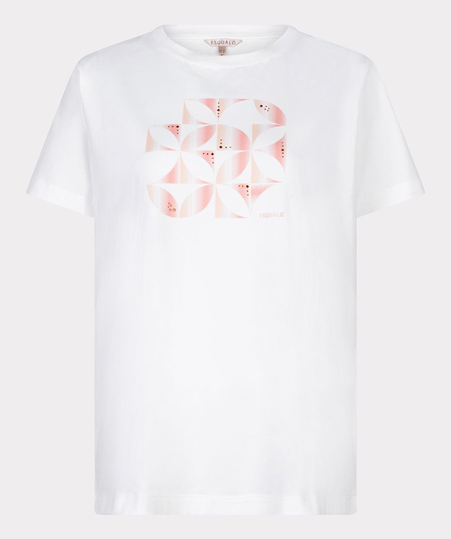 T-shirt fleurs géométriques