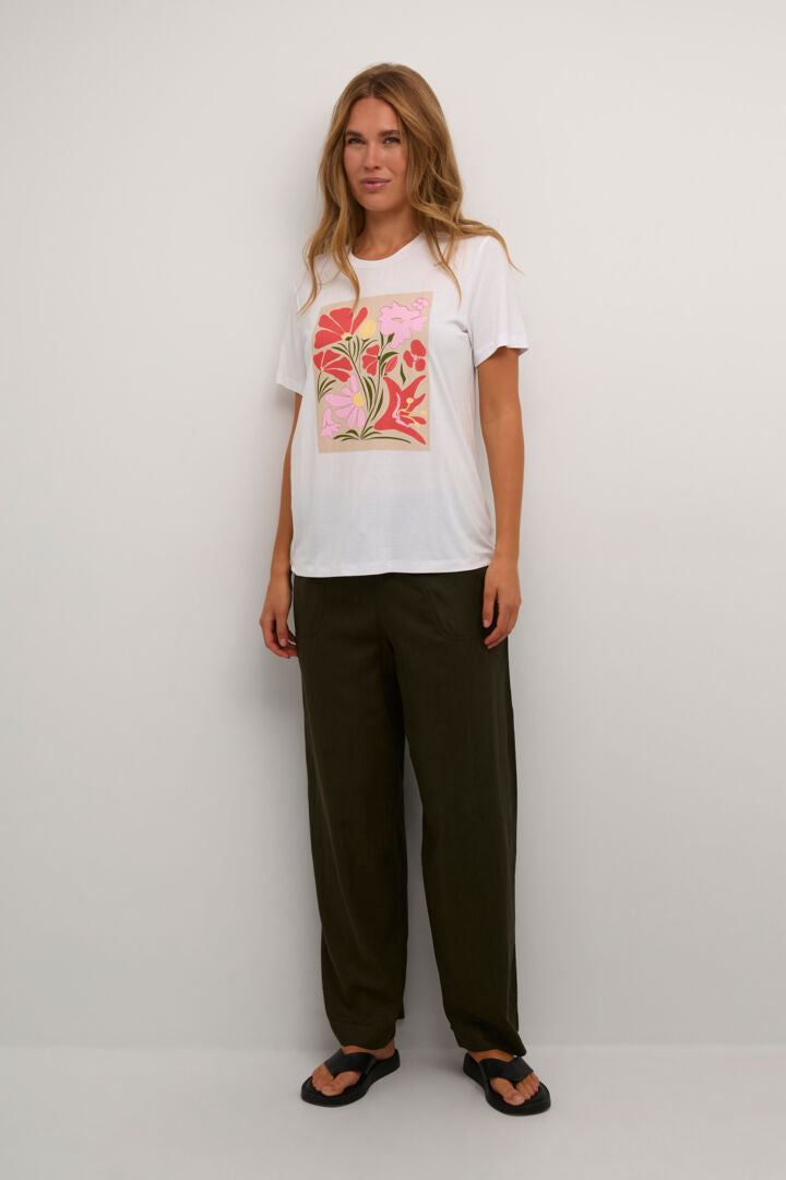 T-shirt imprimé à fleurs seventies