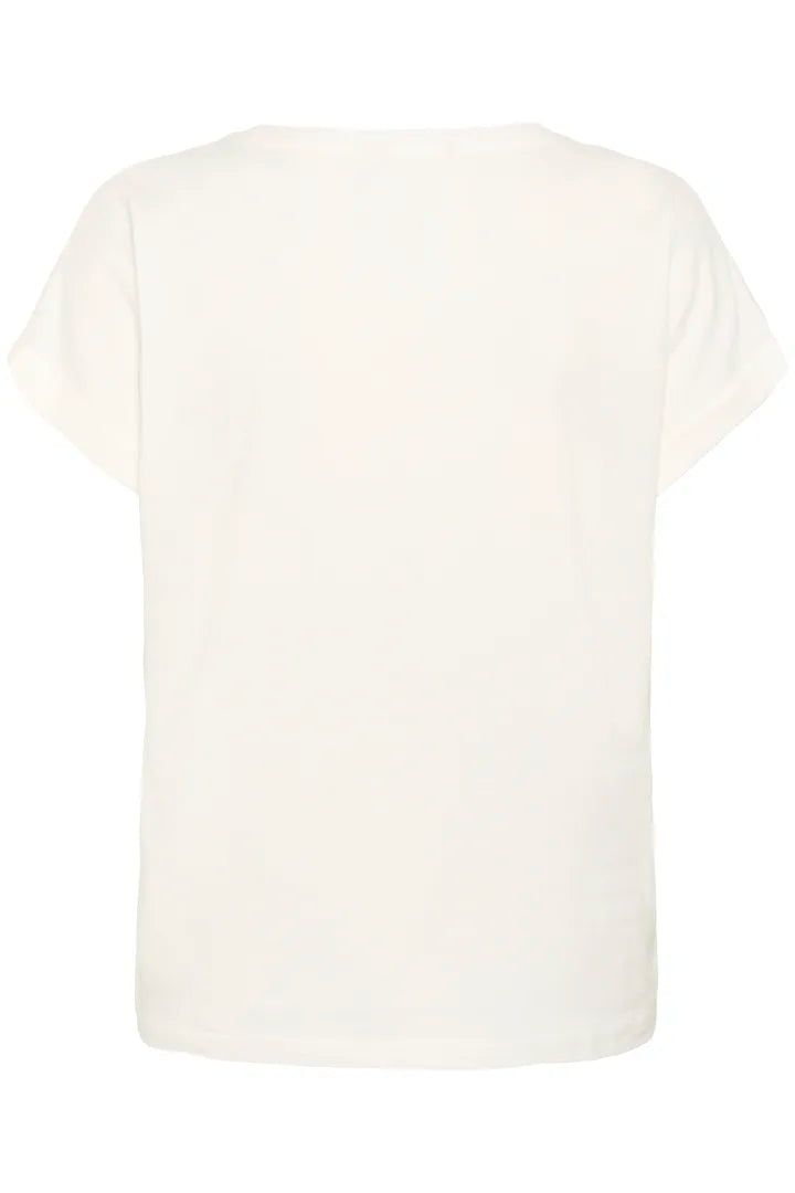 T-shirt imprimé noir et blanc avec accents colorés Mias