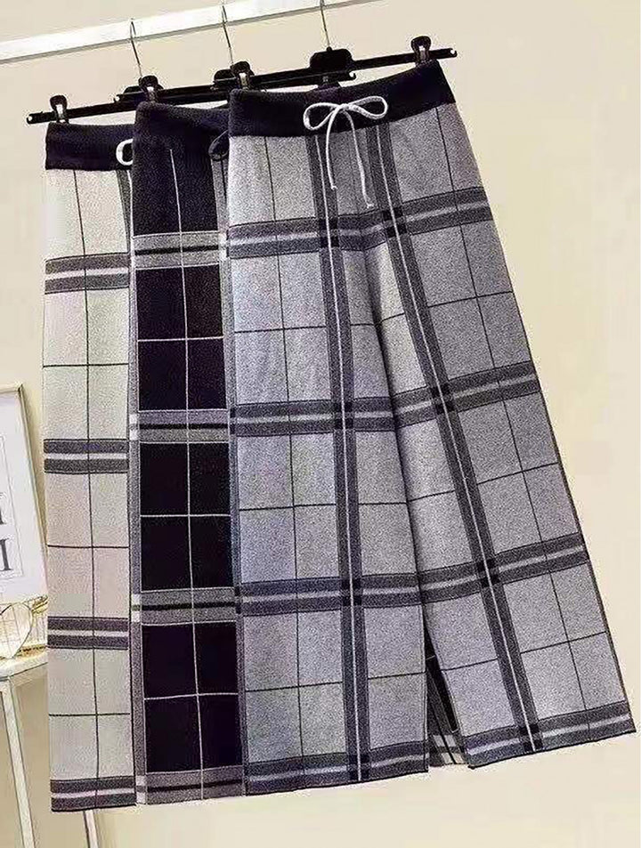 Pantalon confortable à carreaux