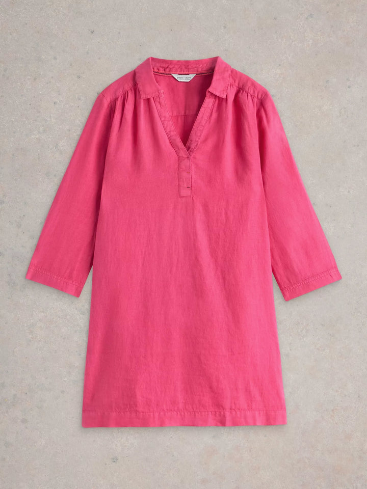 Tunique en lin cintrée au niveau du bassin Blake