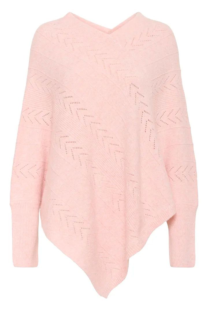 Un poncho à la coupe flatteuse, avec base en V et manches longues Holiday