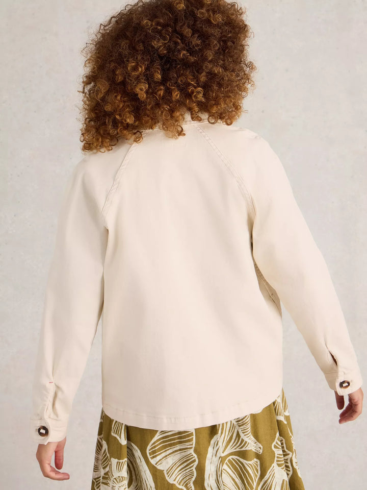 Veste en jean avec des poches circulaires Eden