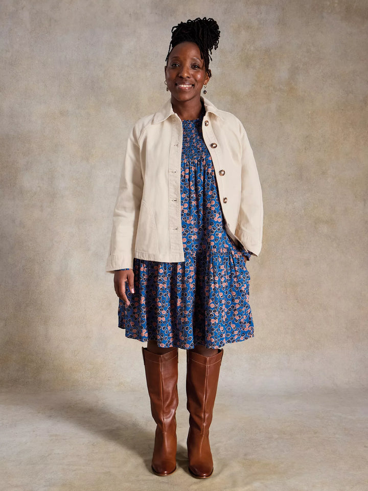 Veste en jean avec des poches circulaires Eden