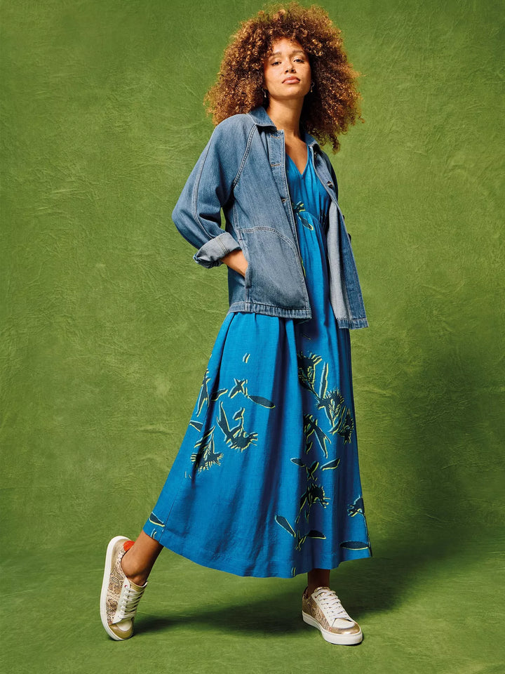 Veste en jean avec des poches circulaires Eden