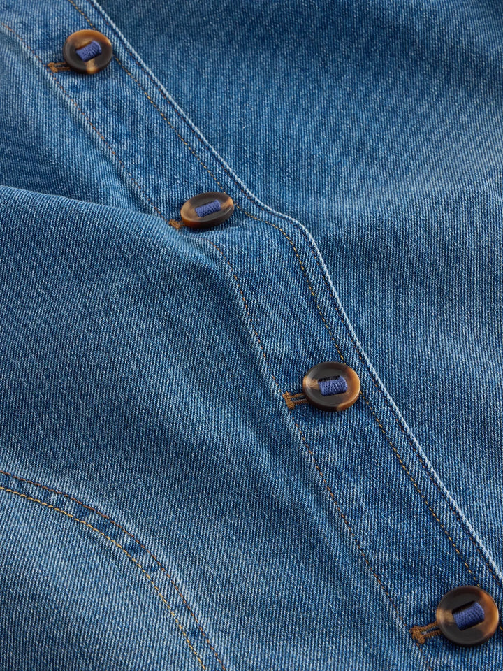 Veste en jean avec des poches circulaires Eden