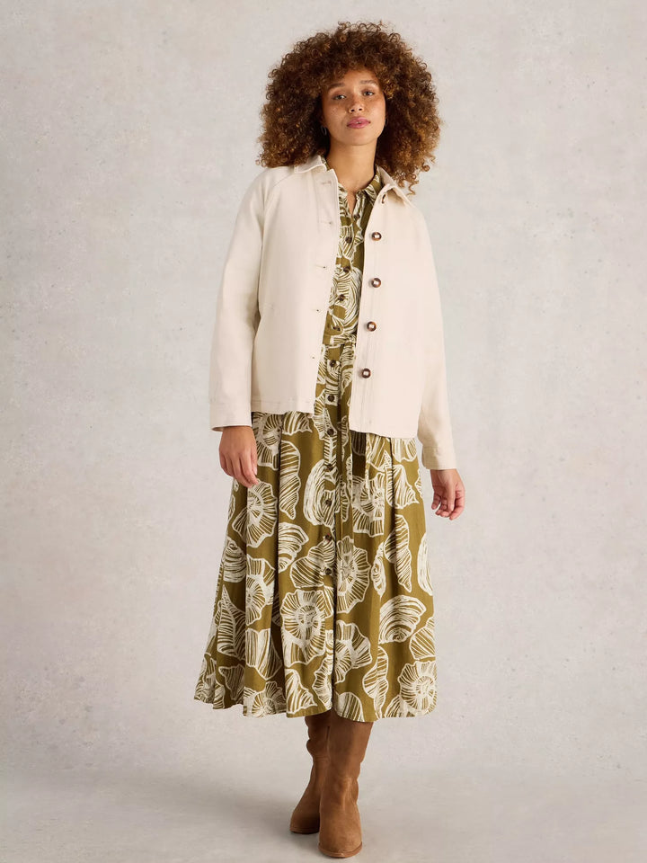 Veste en jean avec des poches circulaires Eden