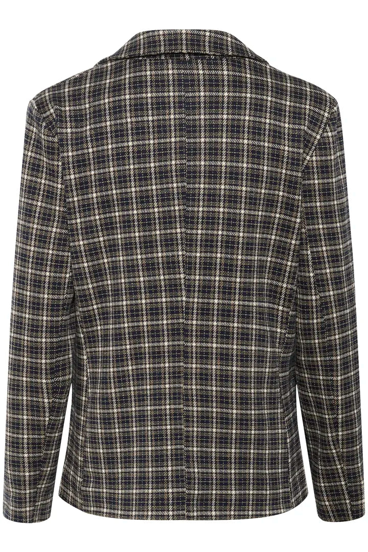 Veston à carreaux fins dans une teinte marine Vineke