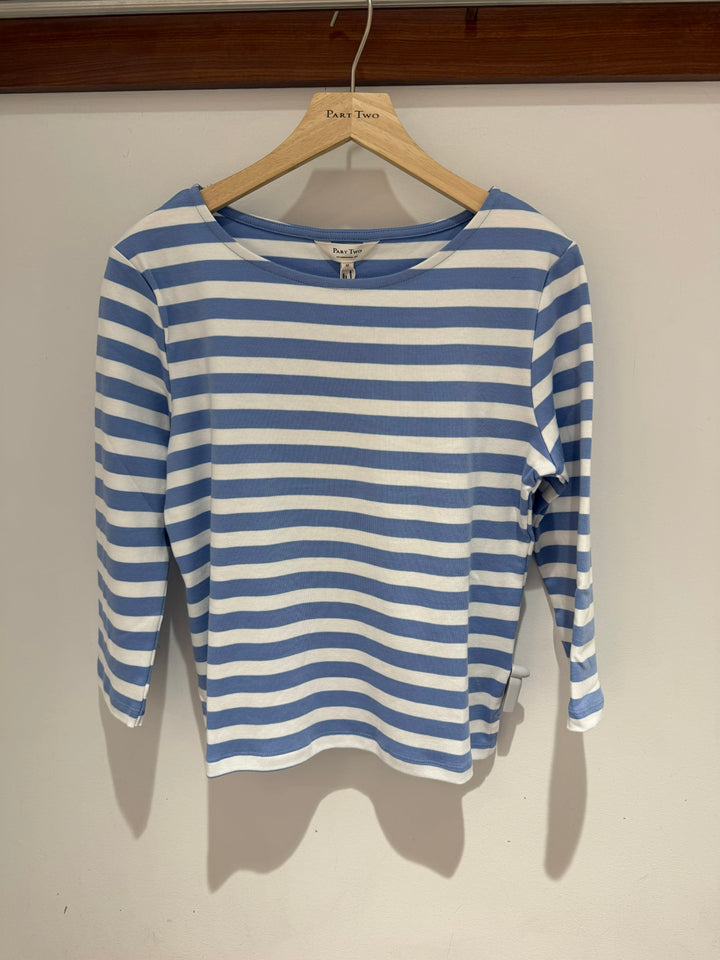 Chandail rayé à manches trois-quarts Nela