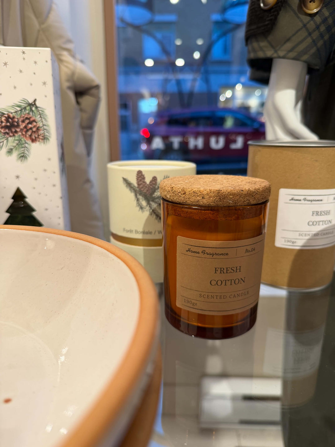 Chandelle parfumée coton frais - Bougie apaisante