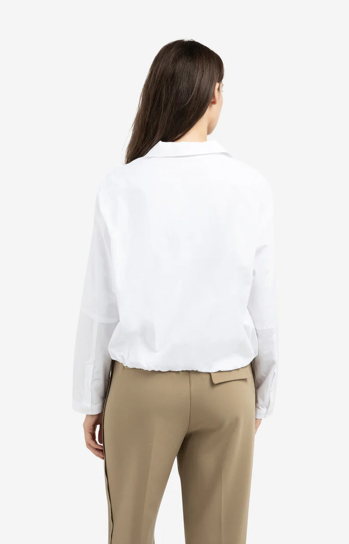 Blouse ample effet ballon – Coton respirant avec fermeture à glissière