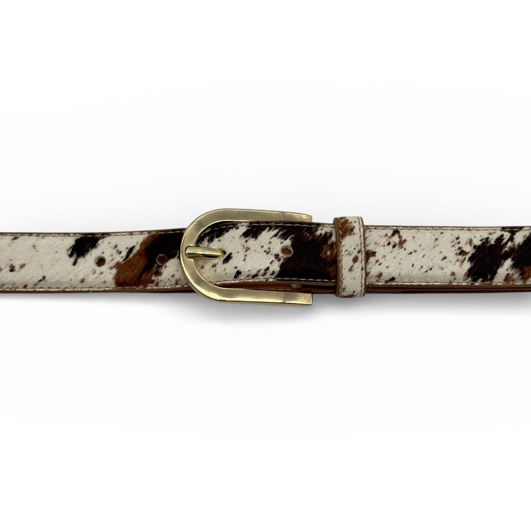 Ceinture en fausse fourrure Utah - Texturée à boucle dorée